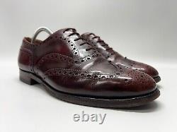 CHURCH'S MENS BROWN CUSTOM GRADE BROGUES SHOES UK SIZE 8 Preloved As Pictured