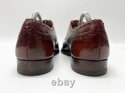 CHURCH'S MENS BROWN CUSTOM GRADE BROGUES SHOES UK SIZE 8 Preloved As Pictured