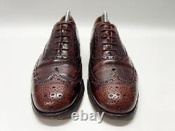 CHURCH'S MENS BROWN CUSTOM GRADE BROGUES SHOES UK SIZE 8 Preloved As Pictured