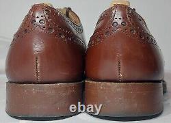 CHURCH'S Men's Burwood Brown Custom Grade Oxford Brogue Shoes Size UK 8