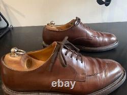 CHURCH'S Split Toe Custom Grade Leather Derby Brown UK8
