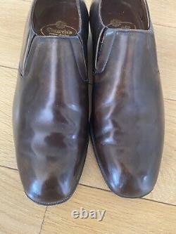 CHURCH'S VINTAGE, BRUMMEL LAZYMAN LOAFERS Brown Leather UK 8 F VGC Custom Grade