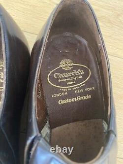 CHURCH'S VINTAGE, BRUMMEL LAZYMAN LOAFERS Brown Leather UK 8 F VGC Custom Grade