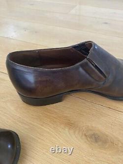 CHURCH'S VINTAGE, BRUMMEL LAZYMAN LOAFERS Brown Leather UK 8 F VGC Custom Grade