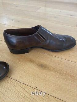 CHURCH'S VINTAGE, BRUMMEL LAZYMAN LOAFERS Brown Leather UK 8 F VGC Custom Grade