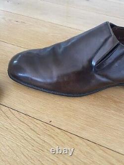 CHURCH'S VINTAGE, BRUMMEL LAZYMAN LOAFERS Brown Leather UK 8 F VGC Custom Grade