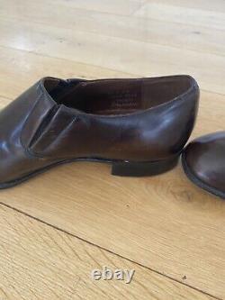 CHURCH'S VINTAGE, BRUMMEL LAZYMAN LOAFERS Brown Leather UK 8 F VGC Custom Grade