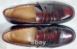 CHURCH'S Wesley Mens Ox-Blood Brown Custom Grade Leather Slip-On Loafer Shoe 8.5