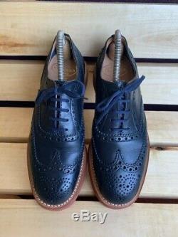 CHURCH'S men shoes Custom Grade Prestige leather blue navy brogue Sz. UK 6 US 7