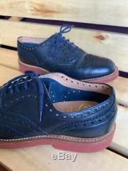 CHURCH'S men shoes Custom Grade Prestige leather blue navy brogue Sz. UK 6 US 7
