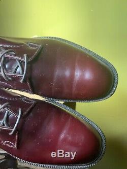 CHURCH's Custom Grade Burgundy Cordovan Plain Toe Bluchers Size 10 C