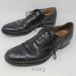 CHURCH's Diplomat Black Size UK 10.5 F Shoes Mens Custom Grade Brogue WELL USED