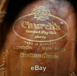 CHURCHS England Custom Grade Cordovan Oxblood Wingtip Dress Shoes Mens Size 12 D