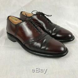 COLE HAAN Imperial Grade SHELL CORDOVAN V-Cleat Saddle Shoes Vtg Sz 10 C Narrow