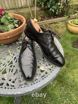 CROCKETT & JONES AINTREE 2 Derby SHOES HAND GRADE BLACK LEATHER UK9 E