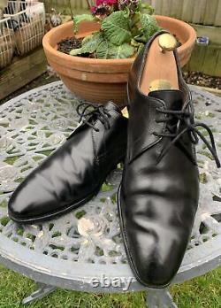 CROCKETT & JONES AINTREE 2 Derby SHOES HAND GRADE BLACK LEATHER UK9 E