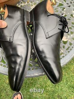 CROCKETT & JONES AINTREE 2 Derby SHOES HAND GRADE BLACK LEATHER UK9 E