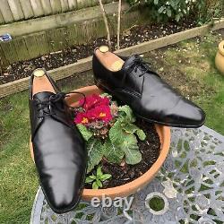 CROCKETT & JONES AINTREE 2 Derby SHOES HAND GRADE BLACK LEATHER UK9 E