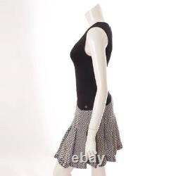 Chanel 17P Coco Mark Knit Dress Bicolor P56250 Black 34 Graded Guarantee 11956