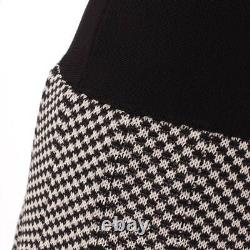 Chanel 17P Coco Mark Knit Dress Bicolor P56250 Black 34 Graded Guarantee 11956