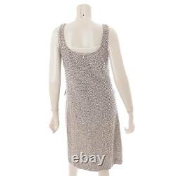 Chanel Cotton Tweed Sleeveless Dress P58331 Size 36 White x Black Grade AB Used