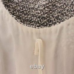 Chanel Cotton Tweed Sleeveless Dress P58331 Size 36 White x Black Grade AB Used