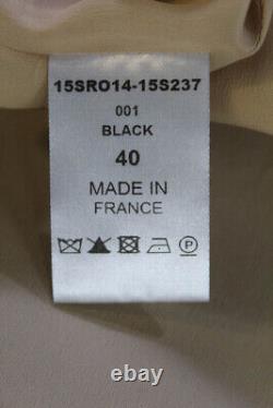 Chole Womens 3/4 Sleeve Color Block Striped Blouson Dress Black Size FR 40