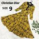 Christian Dior Grade Dior Long Shirt Dress 100 Silk Yellow M Size Equival