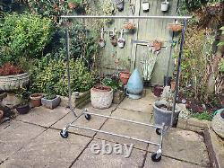 Chrome HEAVY DUTY Collapsible Clothes Rail INDUSTRIAL GRADE