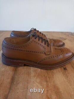 Church Leather tan Brogue Shoes 8 F rare ashbourne model custom grade brown