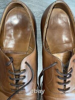 Church Men's Tan Full Leather Oxford Shoes Used Custom Grade 10.5 F