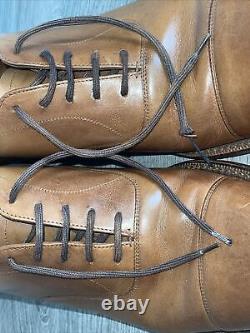 Church Men's Tan Full Leather Oxford Shoes Used Custom Grade 10.5 F