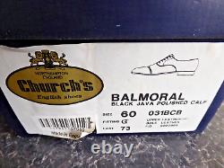 Church's Balmoral Custom Grade Black Leather Mens Shoe Size UK Size 6 G