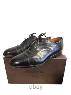 Church's Balmoral Custom Grade Black Leather Mens Shoe Size VG UK Size 9