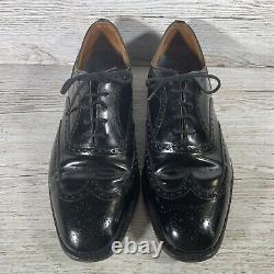 Church's Black Leather Brogue Shoes Black Men UK Size 9 Custom Grade