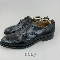 Church's Black Leather Brogues Lace Up Dress Shoes Custom Grade Size UK7.5 G