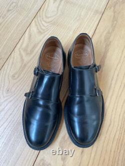 Church's Black Leather Monk Strap Shoe. Sz 46 Customm Grade