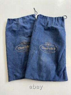 Church's Brixham Black Leather Shoes 75F 42 Custom Grade Original Dust Bags