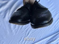 Church's Brogues Shoes Black Leather Custom Grade Arizona Ranch Oxide Uk 8 Fit F
