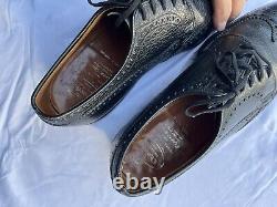 Church's Brogues Shoes Black Leather Custom Grade Arizona Ranch Oxide Uk 8 Fit F
