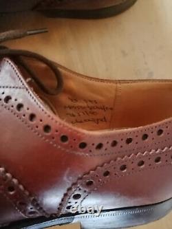 Church's Brogues Shoes Custom Grade Brown Leather Men's UK Size 7.5G US 8.5