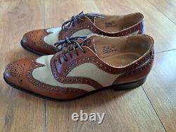 Church's Chetwynd 450 Custom Grade Leather / Canvas Brogue Shoes 75F UK 7.5 F