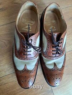 Church's Chetwynd 450 Custom Grade Leather / Canvas Brogue Shoes 75F UK 7.5 F