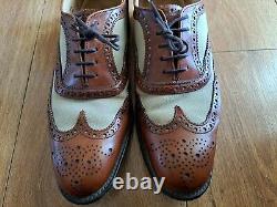 Church's Chetwynd 450 Custom Grade Leather / Canvas Brogue Shoes 75F UK 7.5 F