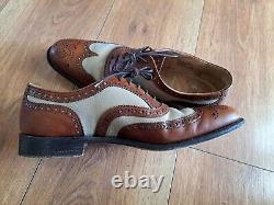 Church's Chetwynd 450 Custom Grade Leather / Canvas Brogue Shoes 75F UK 7.5 F