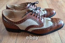 Church's Chetwynd 450 Custom Grade Leather / Canvas Brogue Shoes 75F UK 7.5 F