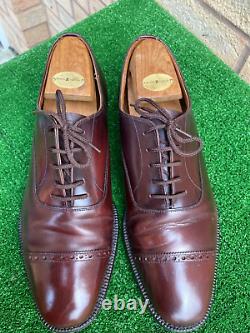 Church's Custom Grade 100% Brown Leather Mens Oxford Shoes Size 10.5 G VGC