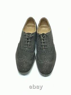 Church's Custom Grade'BUCK' Dark Brown Suede Oxford Brogue Shoes Size UK 9B