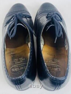 Church's Custom Grade Black Calf Leather Men's Oxford Shoes Size UK 7.5