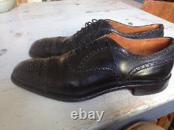 Church's Custom Grade Black Diplomat Semi Brogue Oxford Shoes Size 11 D